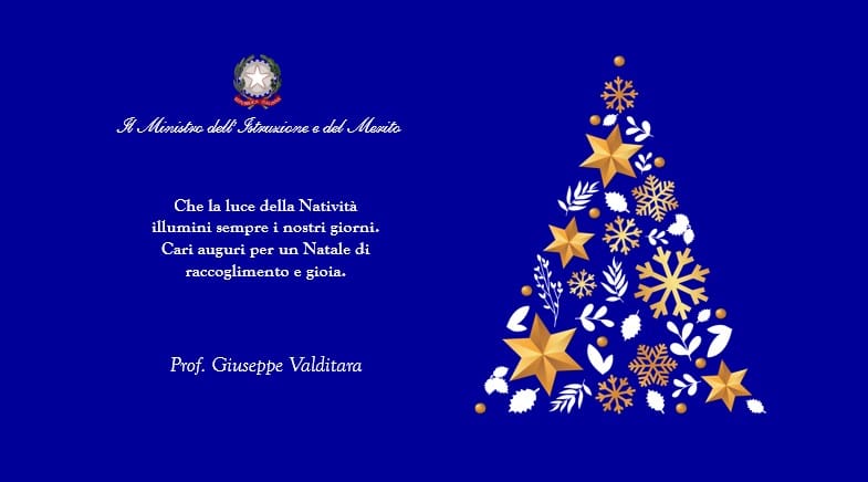 Auguri Di Buone Feste 2024 Ministro Dell Istruzione E Del Merito Prof